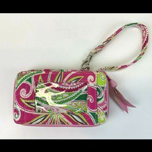 Vera Bradley Front Zip Around Wallet Wristlet - Pinwheel Pink